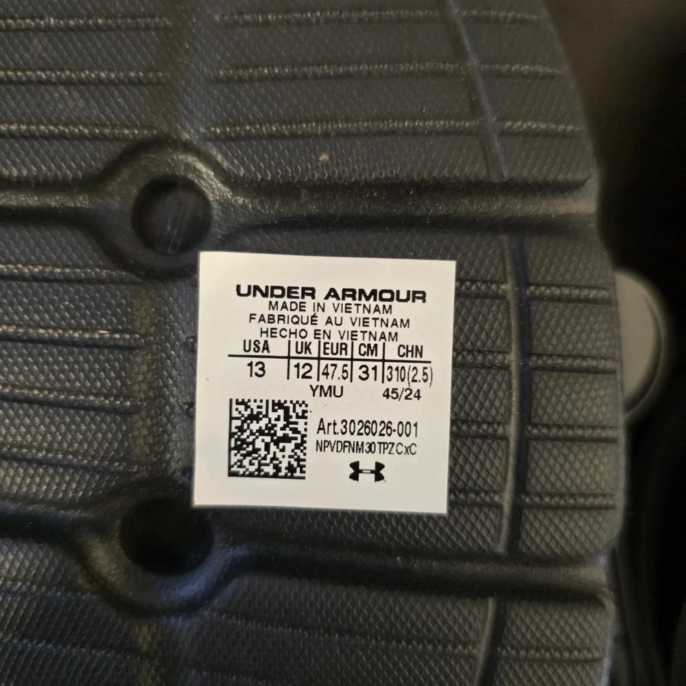 Under Armour Ignite Pro T Size 13 Mens Black Athletic Flip Flop Sandals 3026026